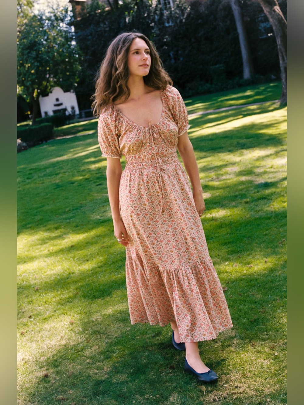 Christy Dawn Coral Floral Maxi Dress
